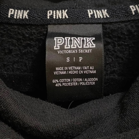 PINK Victoria Secrets Black Pullover Sweater Size Small - Picture 4 of 6
